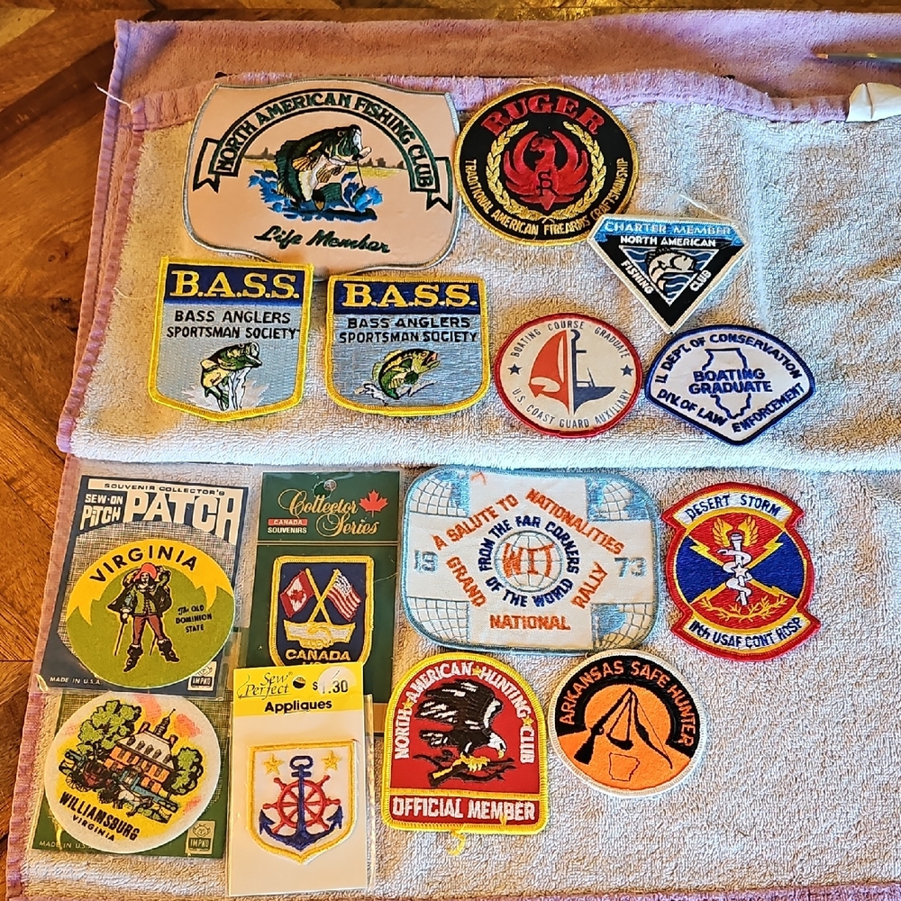 Fishing Hunting Boating Patch Bundle